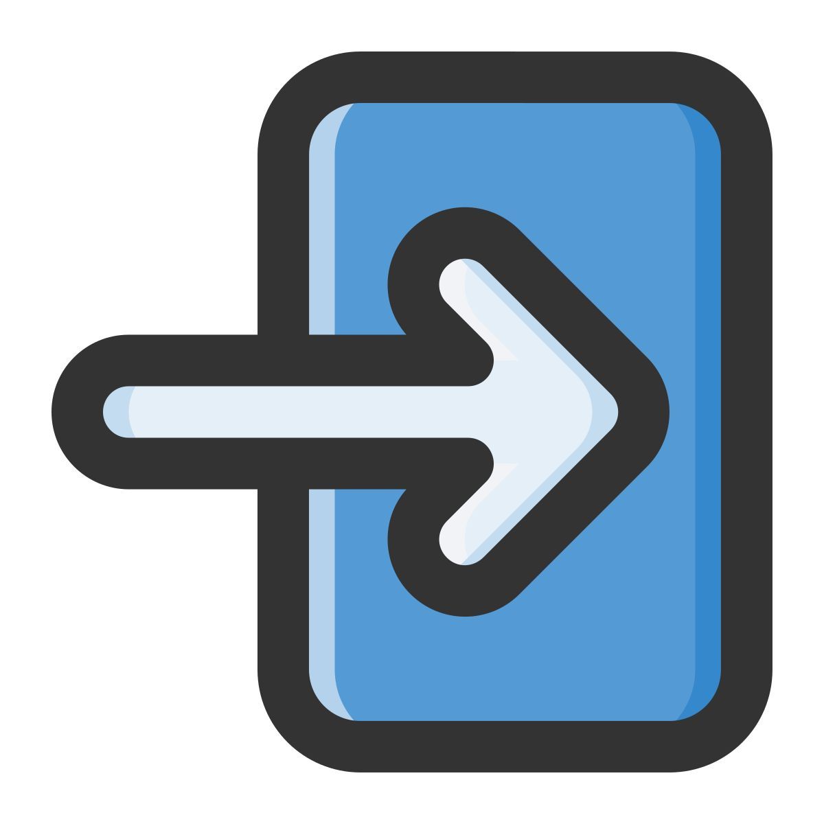 login arredondado à direita icon