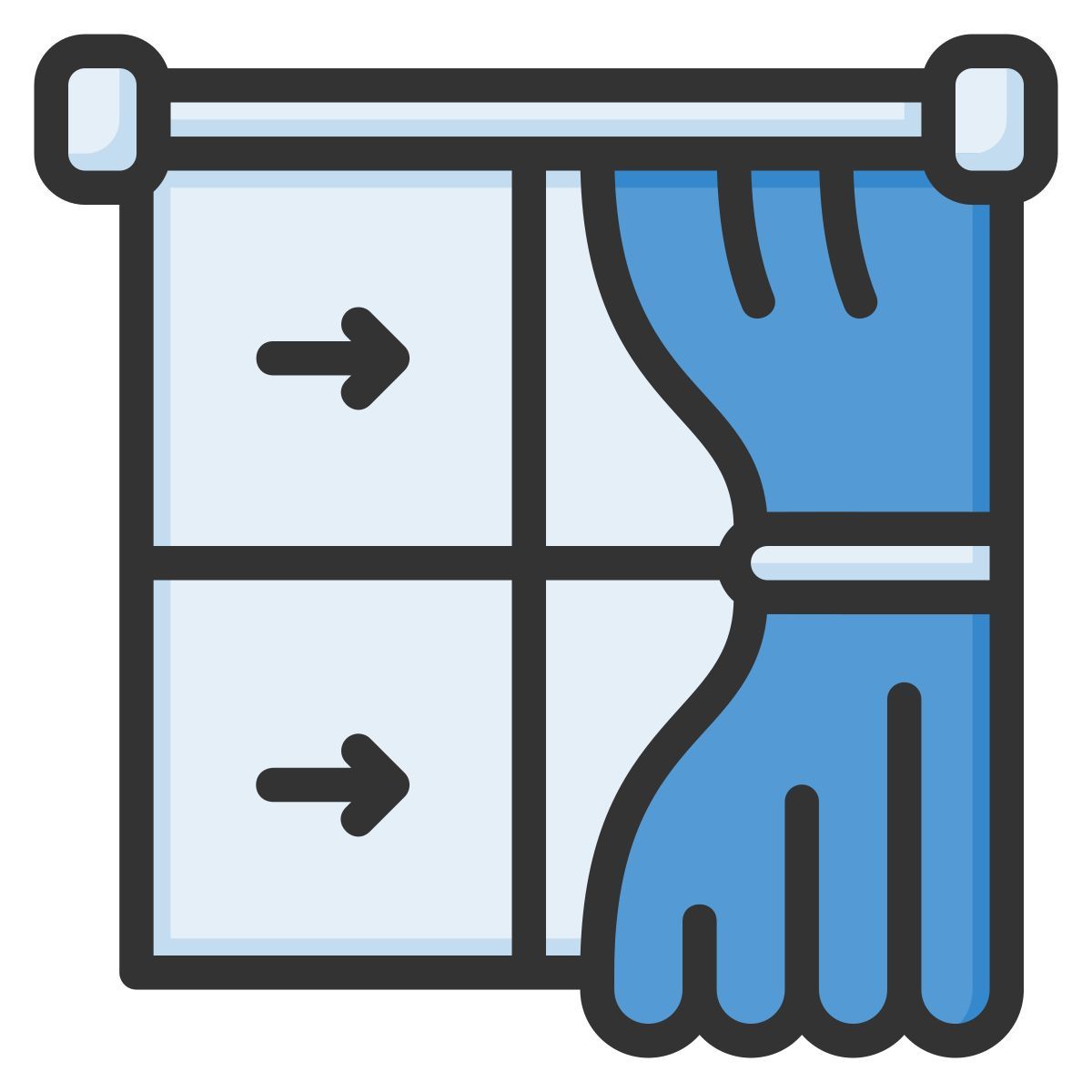 smart curtain icon