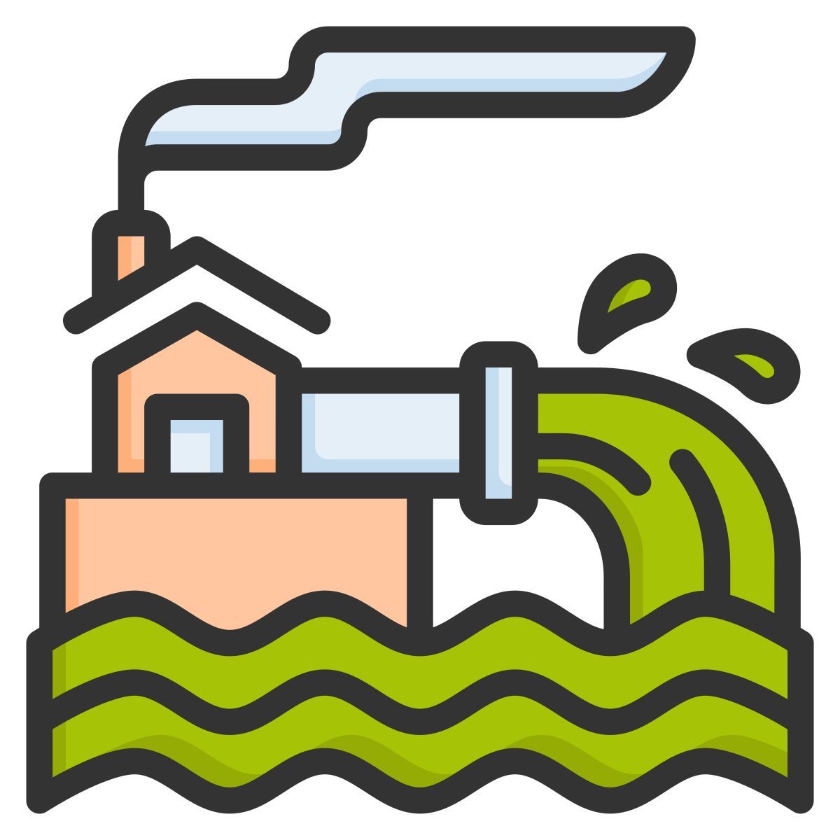 polluted water icon