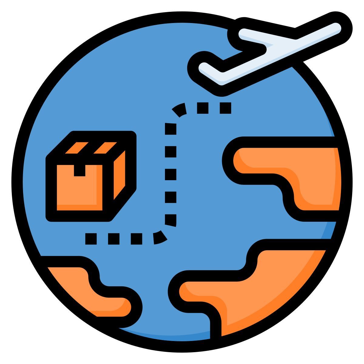 worldwide shipping icon