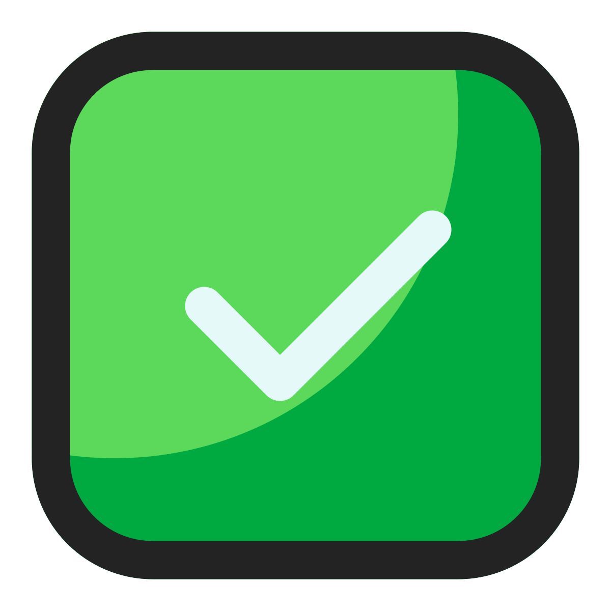 cuadro de verificación relleno icon