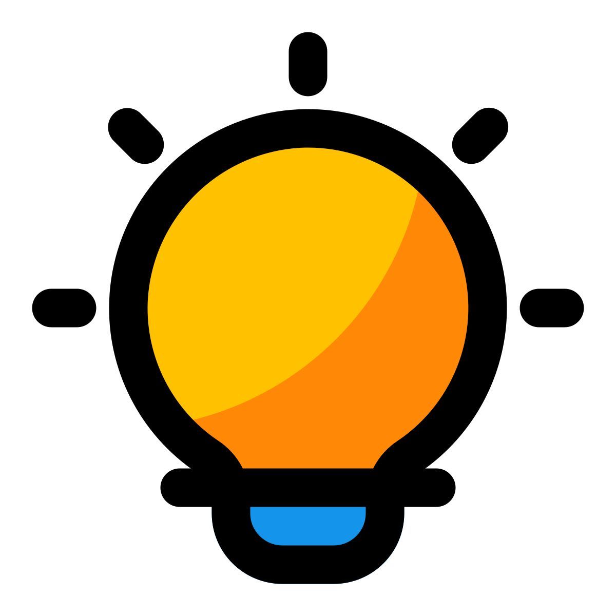 lâmpada externa interface do usuário básica anggara preenchida contorno anggara putra icon