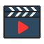 external clapperboard-audio-anggara-filled-outline-anggara-putra icon