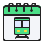 external train-calendar-anggara-filled-outline-anggara-putra icon
