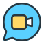 external video-call-bubble-chat-anggara-filled-outline-anggara-putra icon