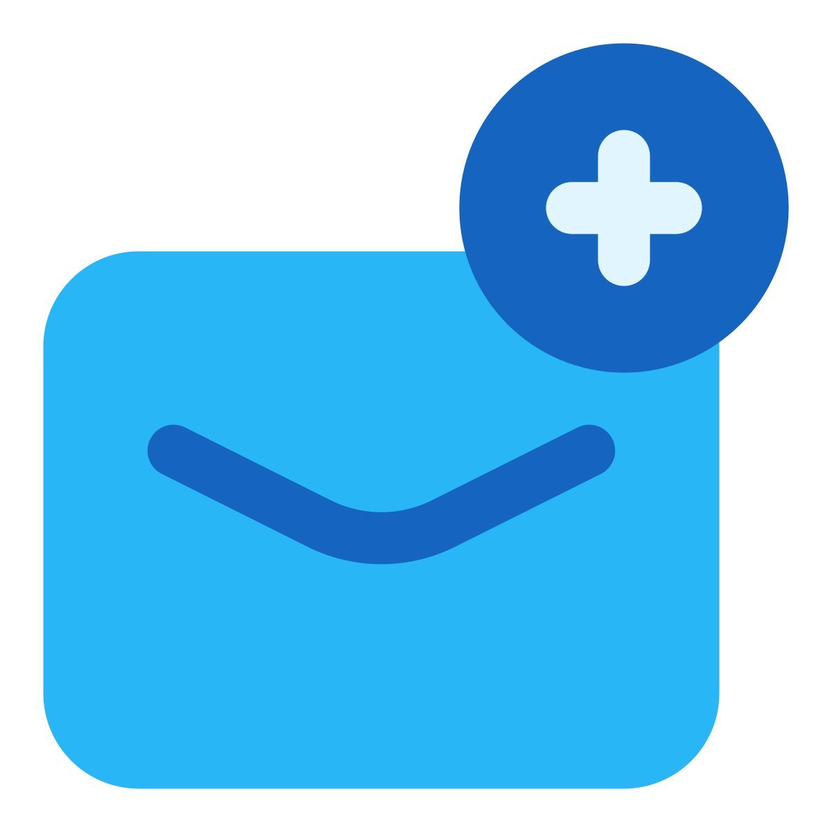 fügen sie offene umschläge hinzu icon