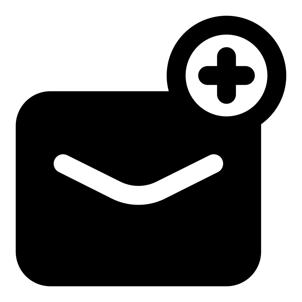 Adicionar envelope aberto icon