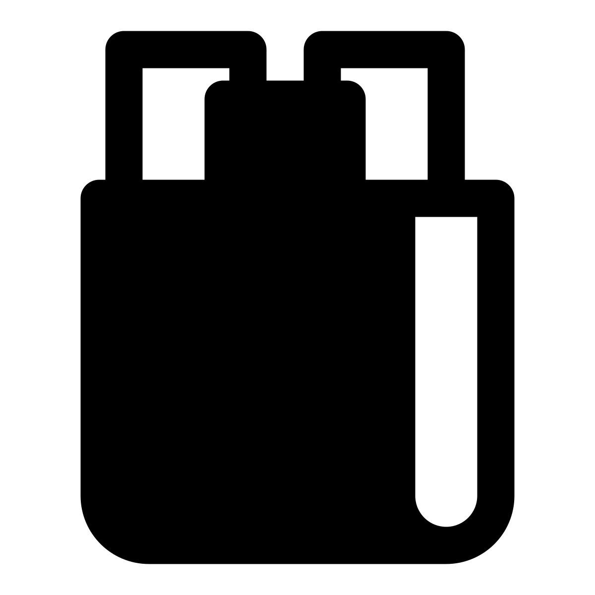 vista frontale di borsa icon