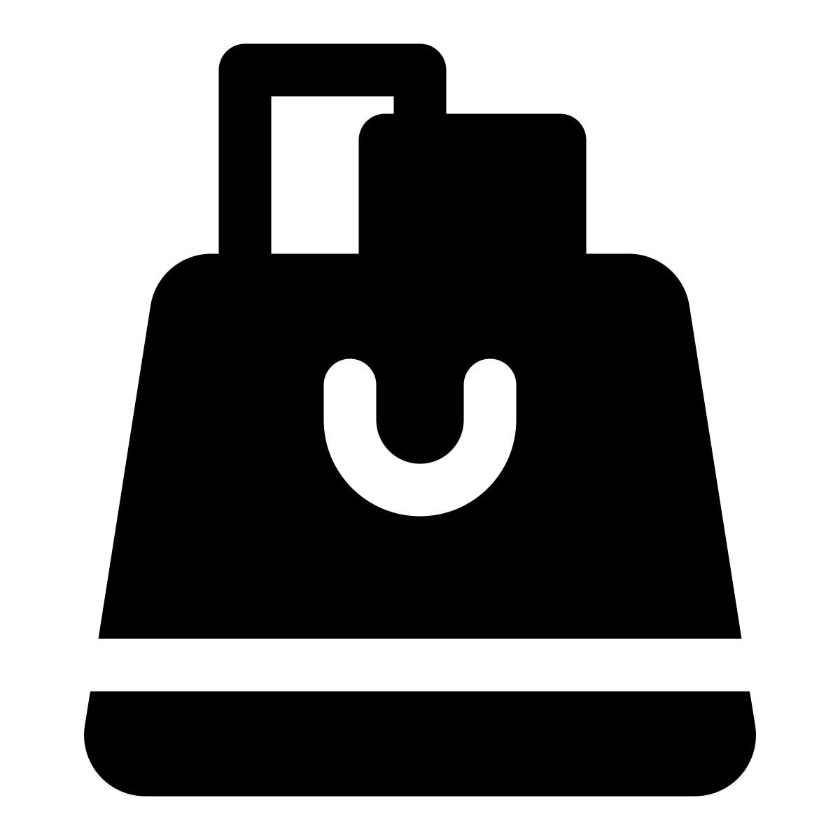 vista frontale di borsa icon