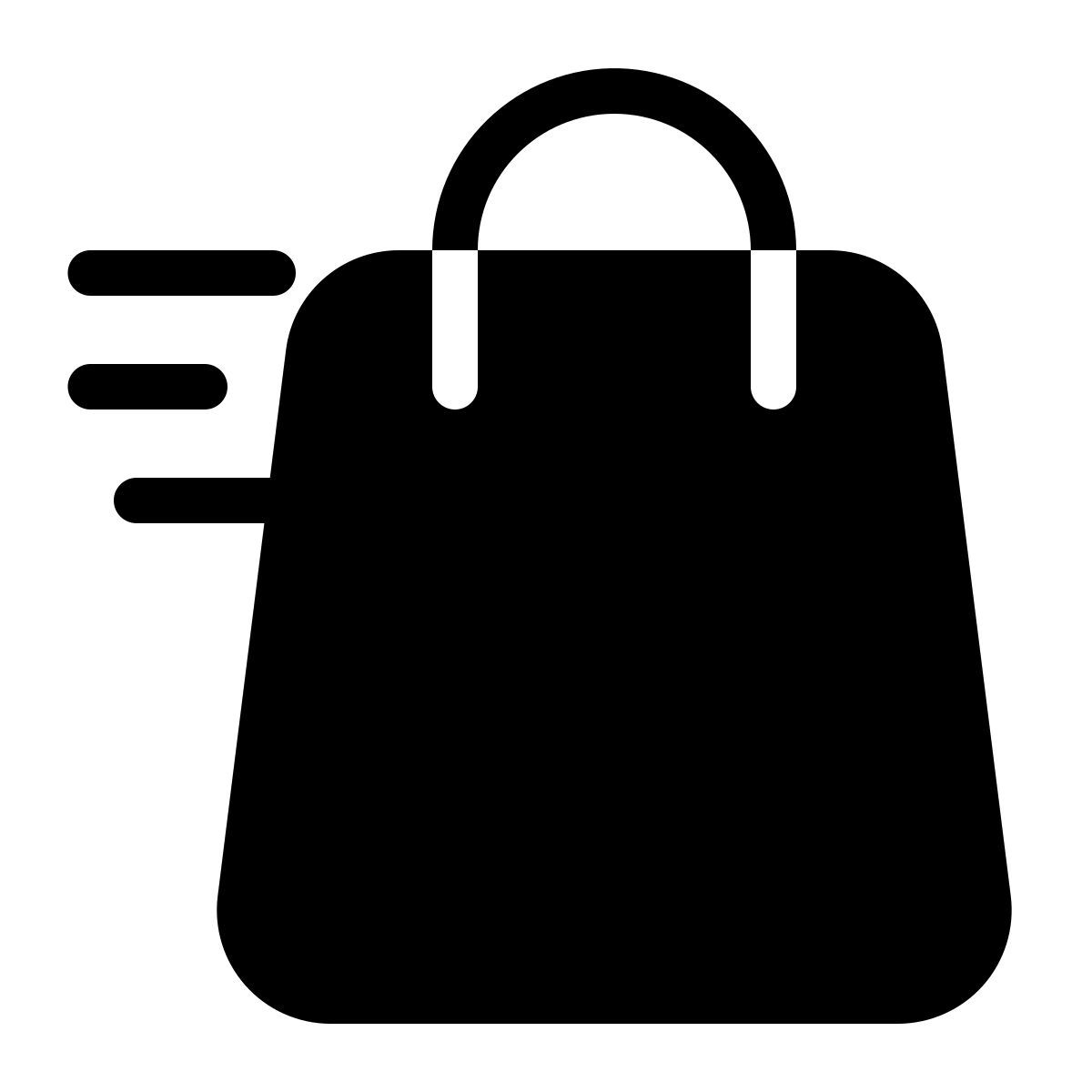 vista frontale di borsa icon
