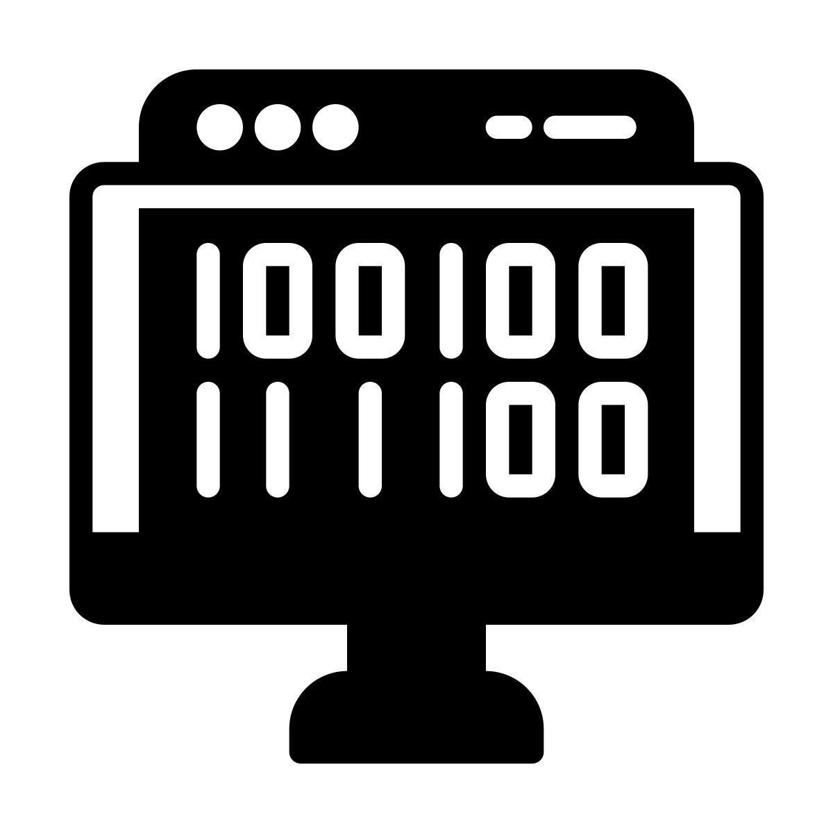 binary code icon