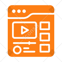 Video stream Orange Icons – Free Download SVG, PNG, GIF