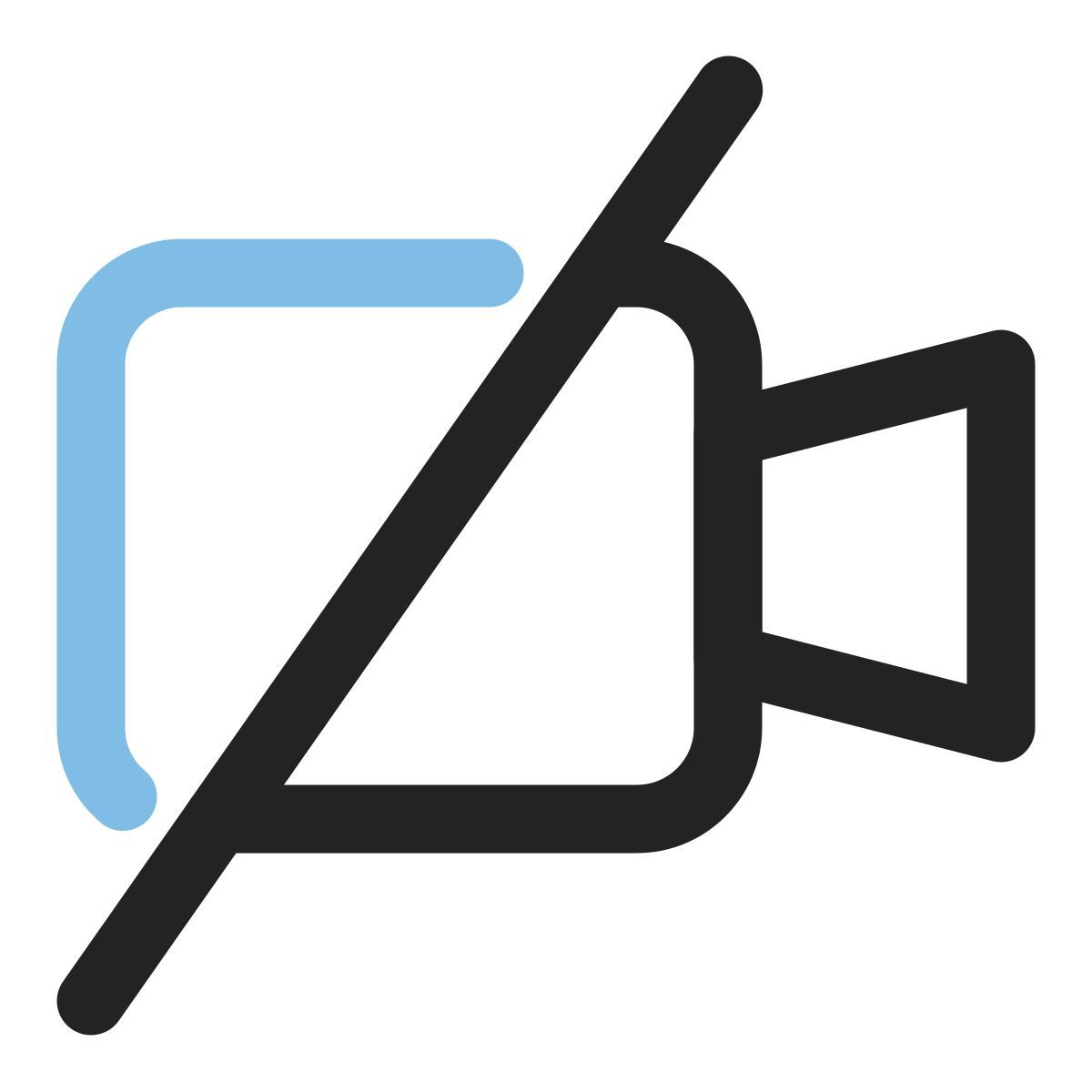 turn camera off icon