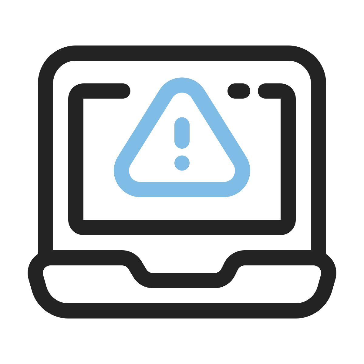 laptop warning icon