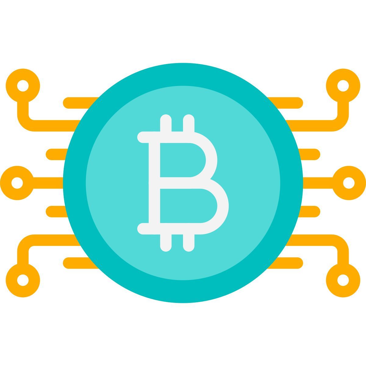 bitcoin digital icon