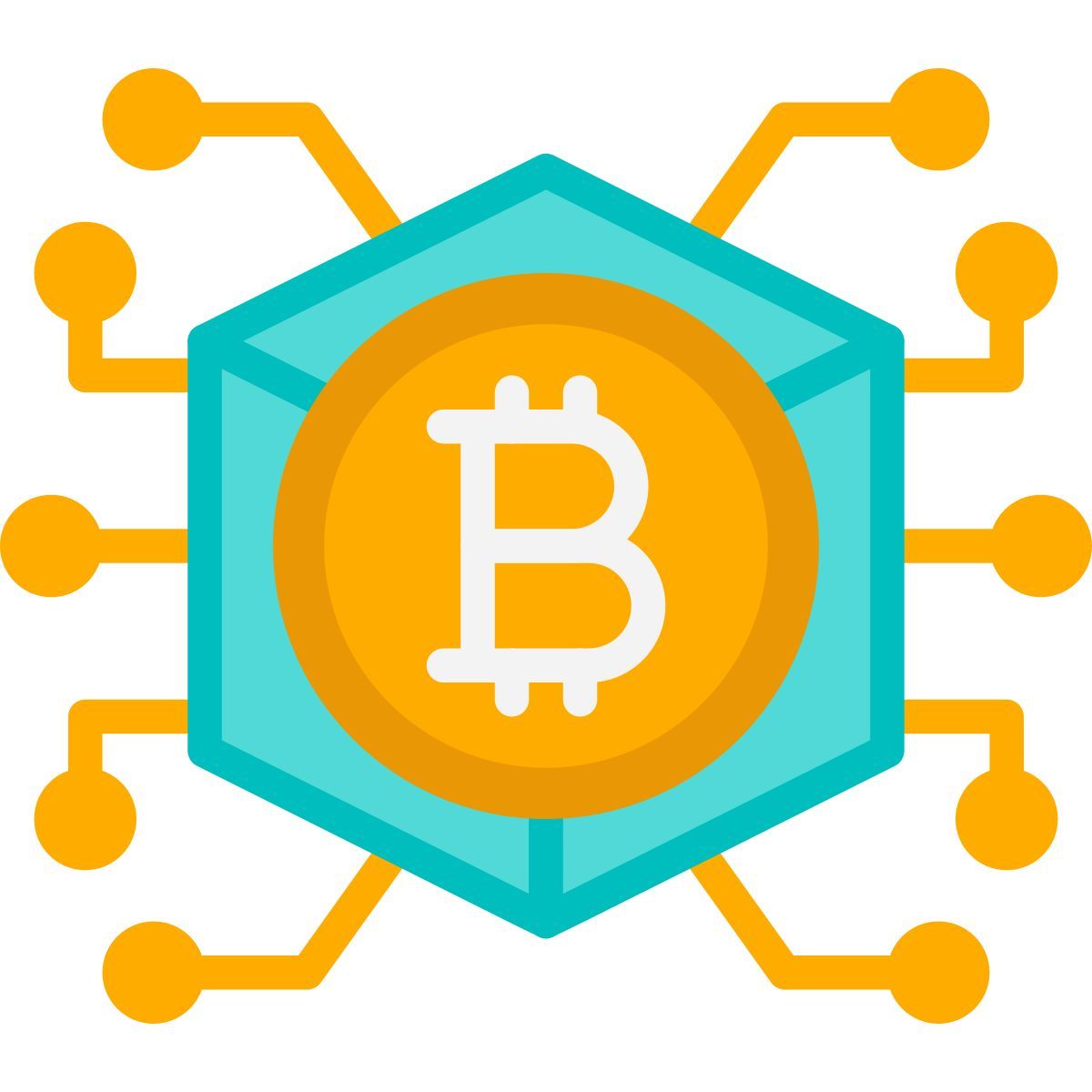 blockchain digital icon