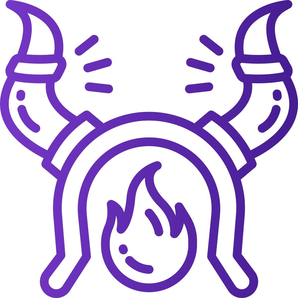 devil horns icon