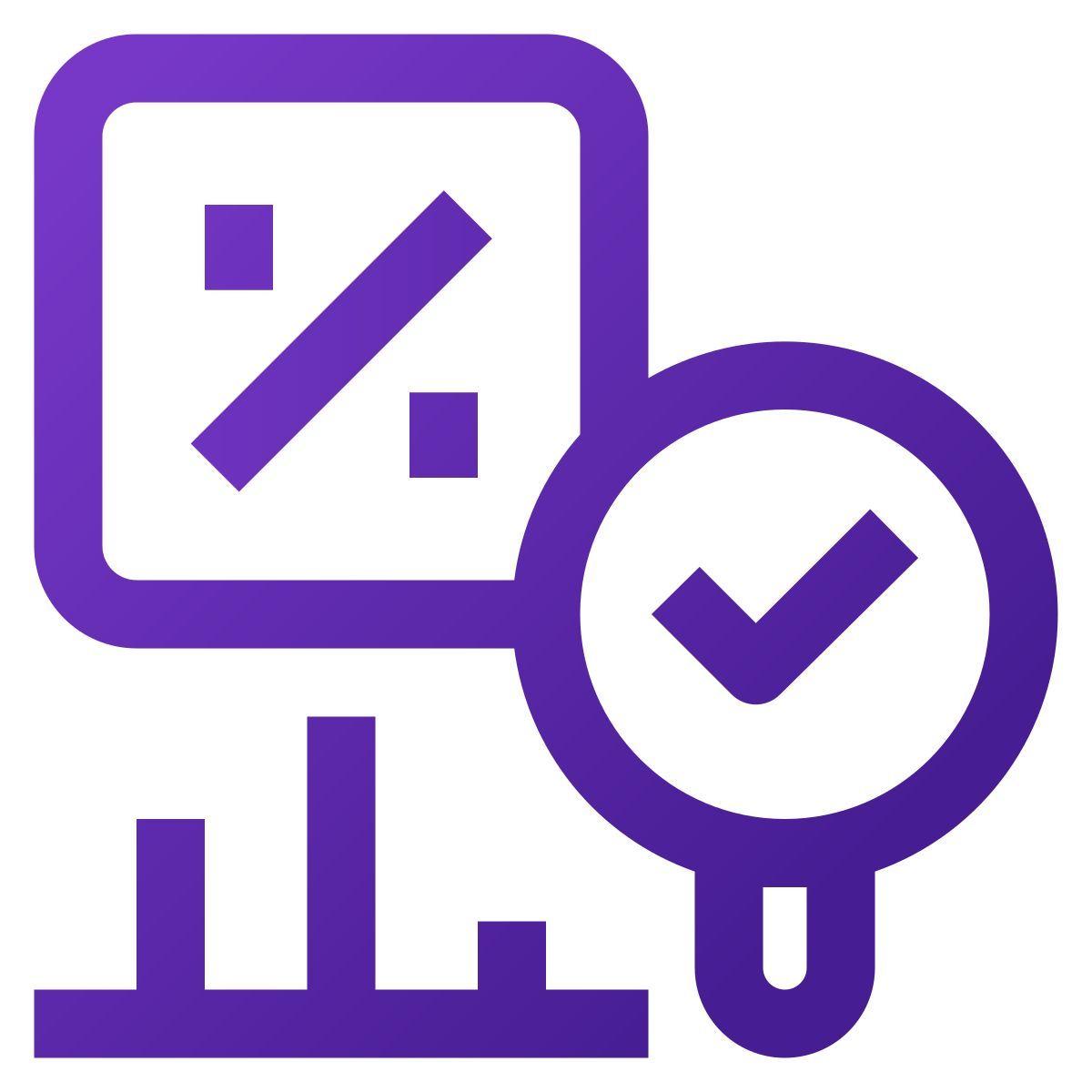 percent research icon