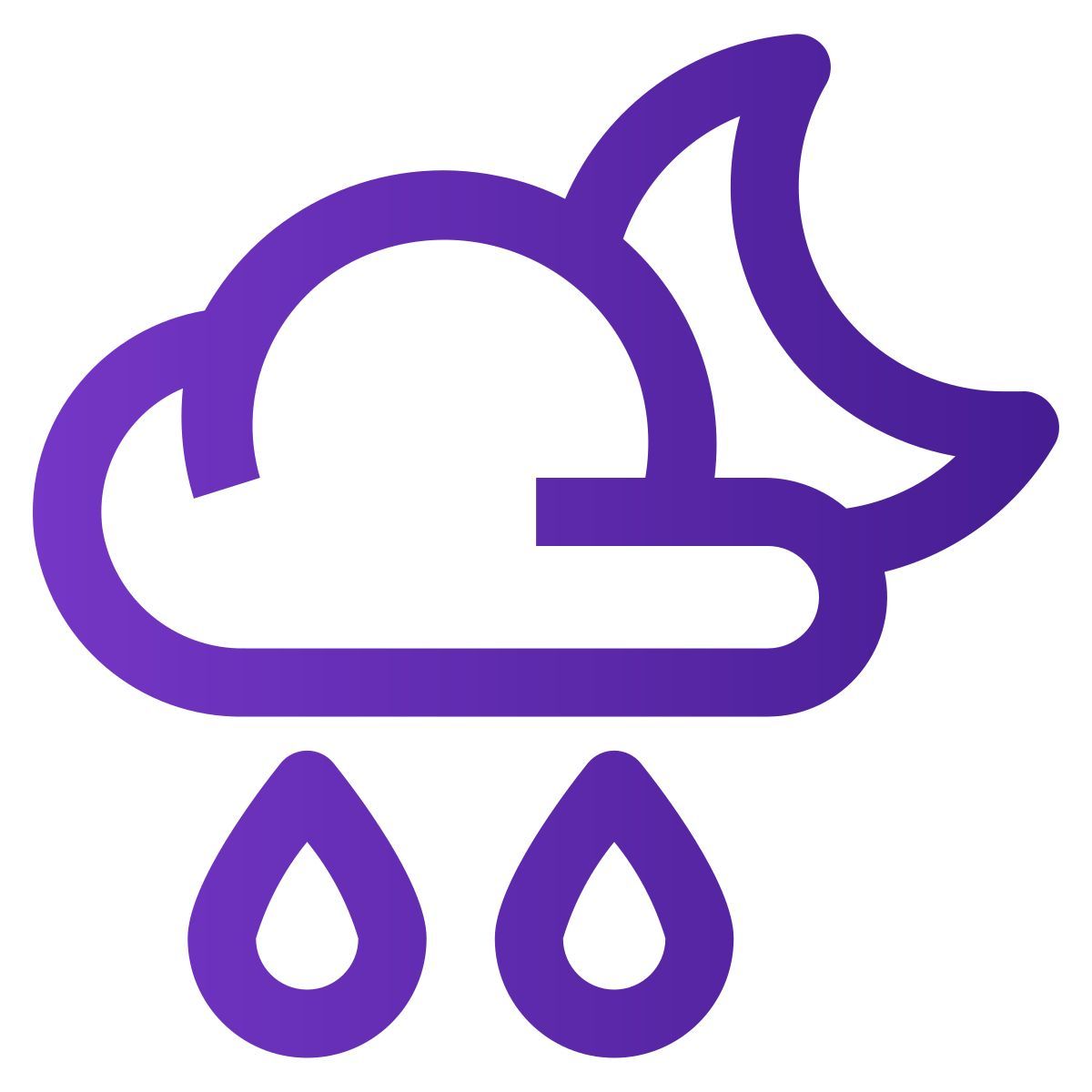 rainy night icon