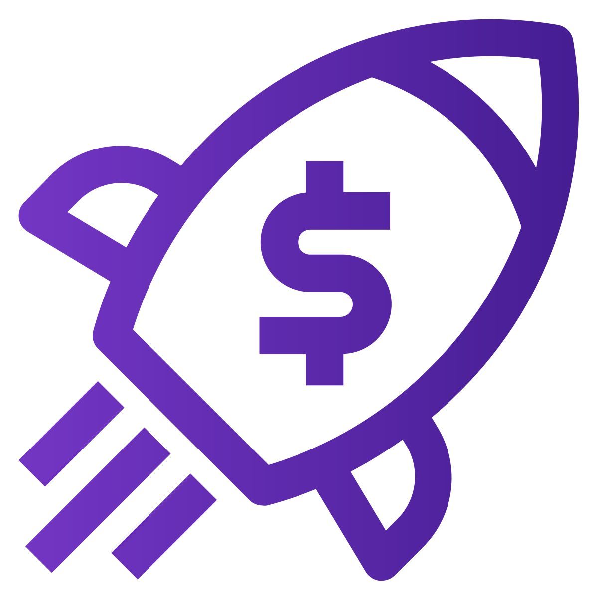 external rocket fintech basic line gradient yogi aprelliyanto icon