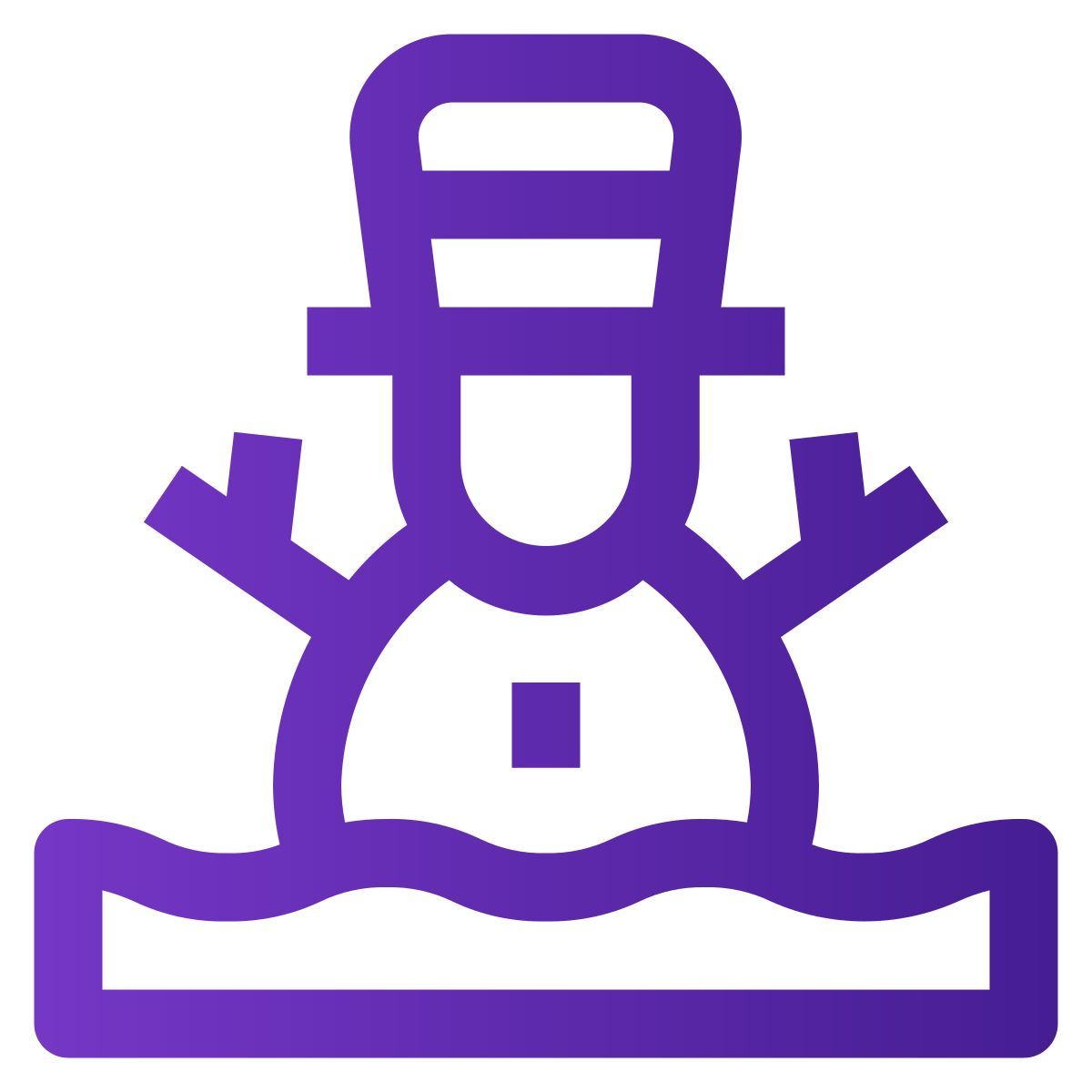 muñeco de nieve externo invierno línea básica gradiente yogi aprelliyanto icon