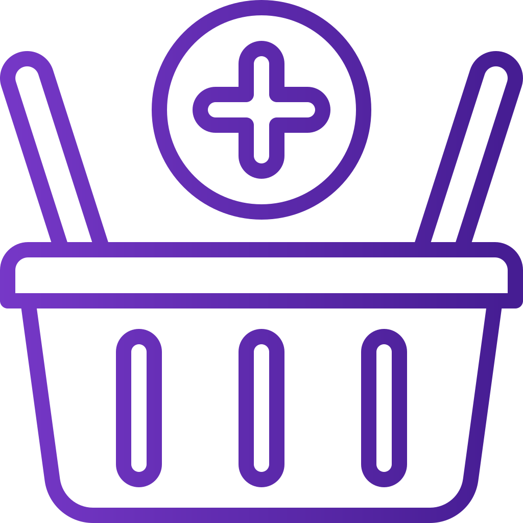 external add-to-basket-marketplace-basic-line-gradient-yogi-aprelliyanto icon