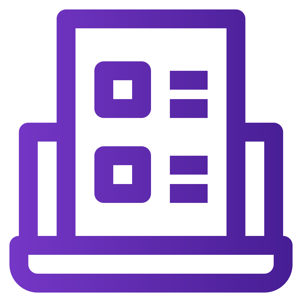 external checklist-remote-working-basic-line-gradient-yogi-aprelliyanto icon