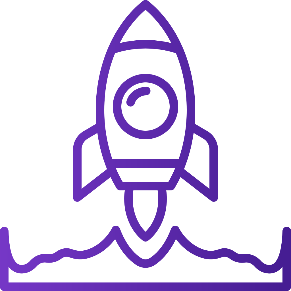 external rocket-creative-innovation-basic-line-gradient-yogi-aprelliyanto icon