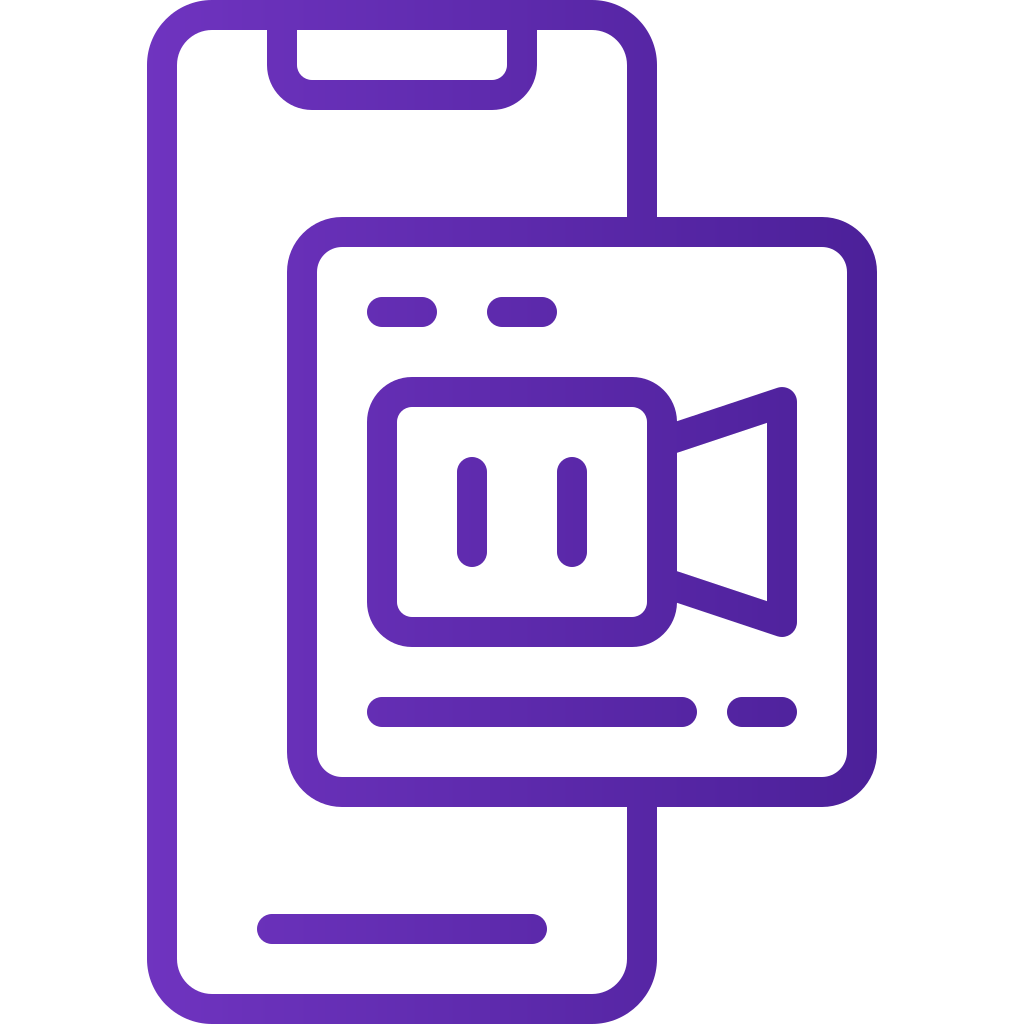 external smartphone-content-creator-basic-line-gradient-yogi-aprelliyanto icon
