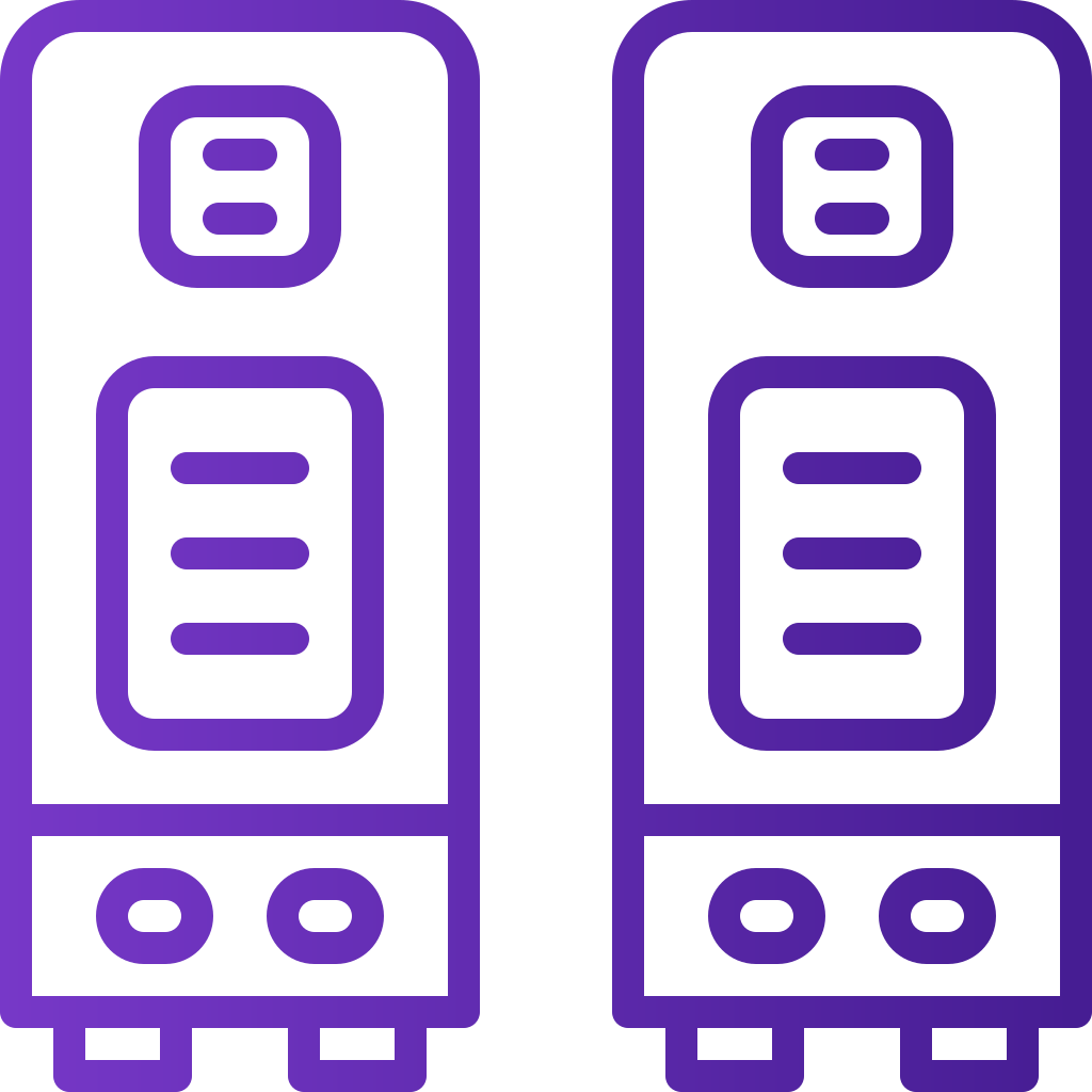 external speaker-computer-hardware-basic-line-gradient-yogi-aprelliyanto icon