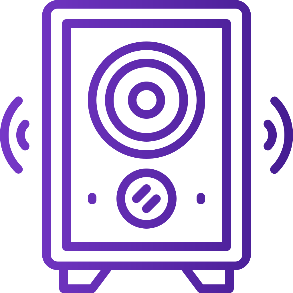 external speaker-entertainment-basic-line-gradient-yogi-aprelliyanto icon