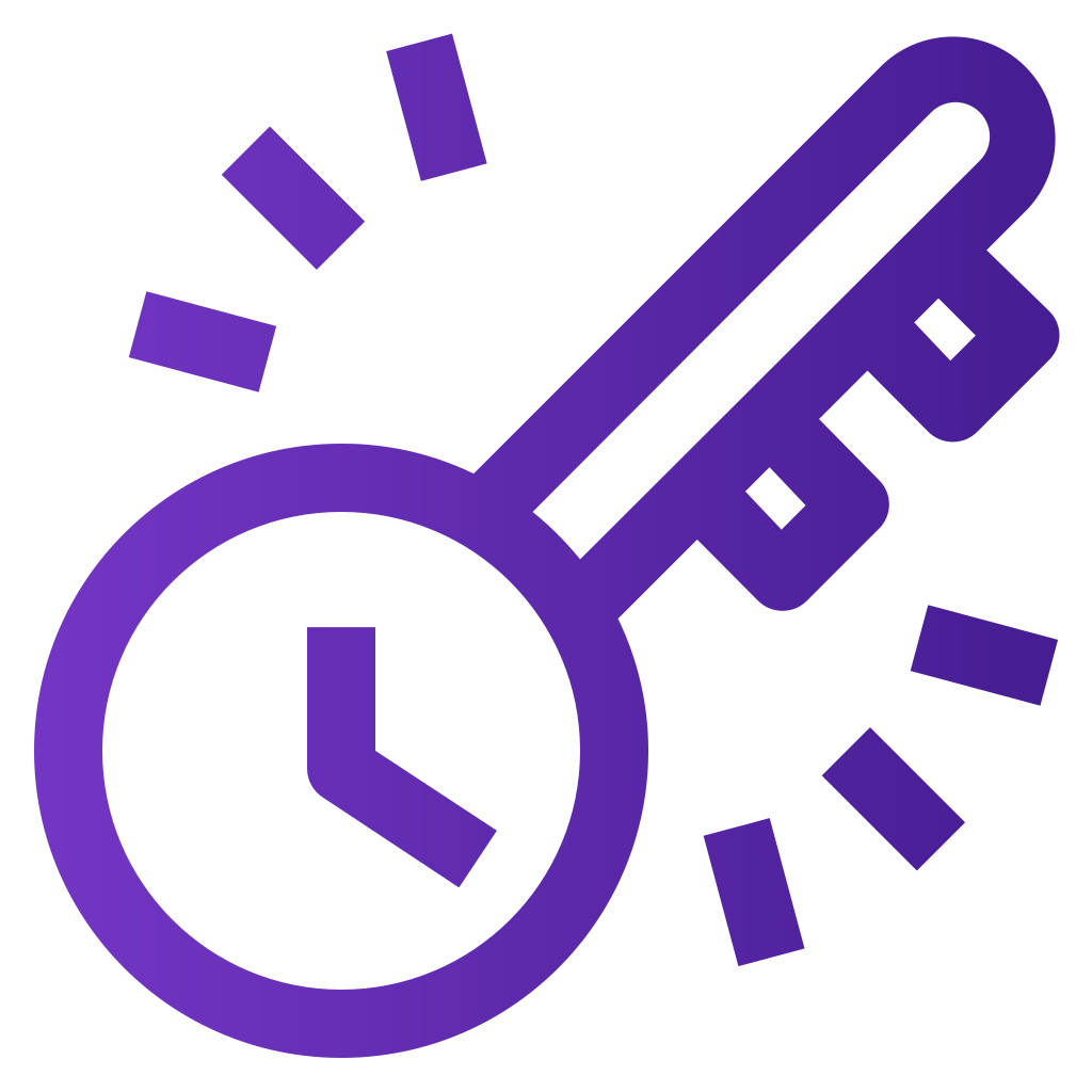 external time-is-key-productivity-basic-line-gradient-yogi-aprelliyanto icon