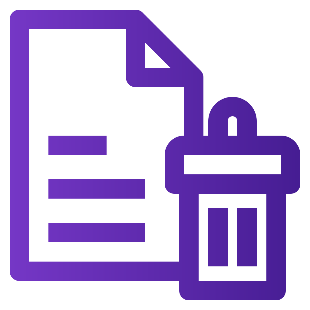 external trash-file-and-folder-basic-line-gradient-yogi-aprelliyanto icon