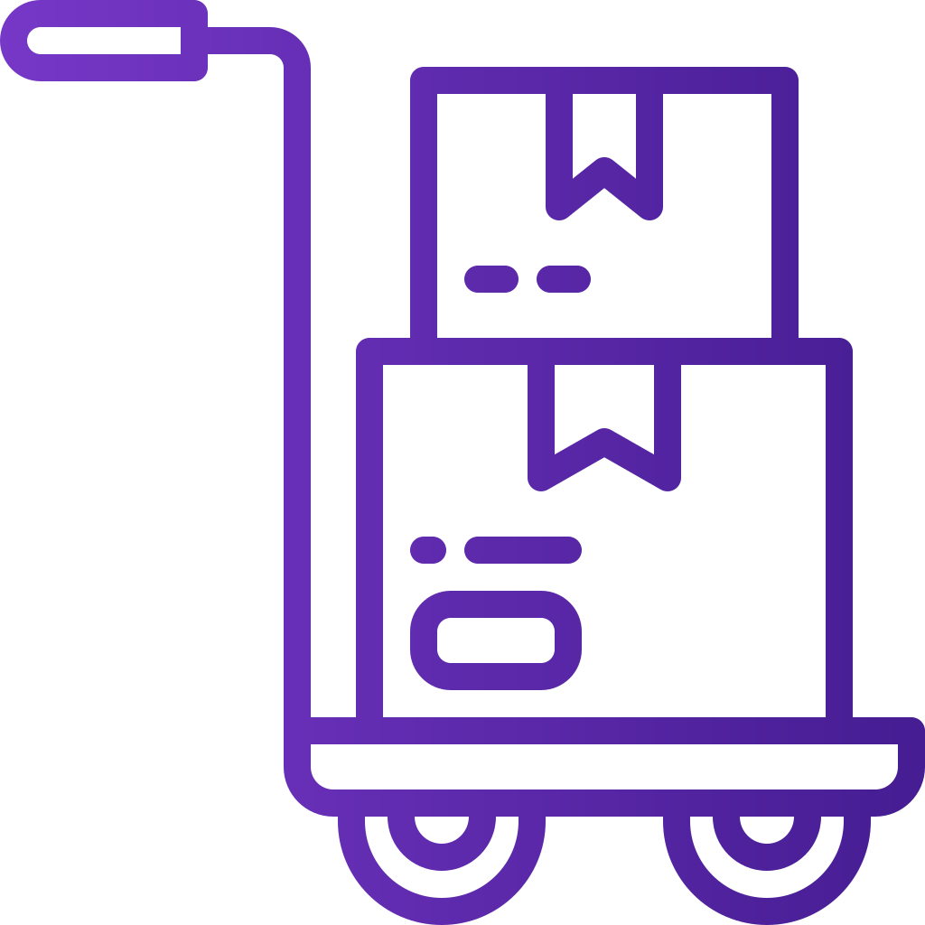 external trolley-cart-industry-basic-line-gradient-yogi-aprelliyanto icon