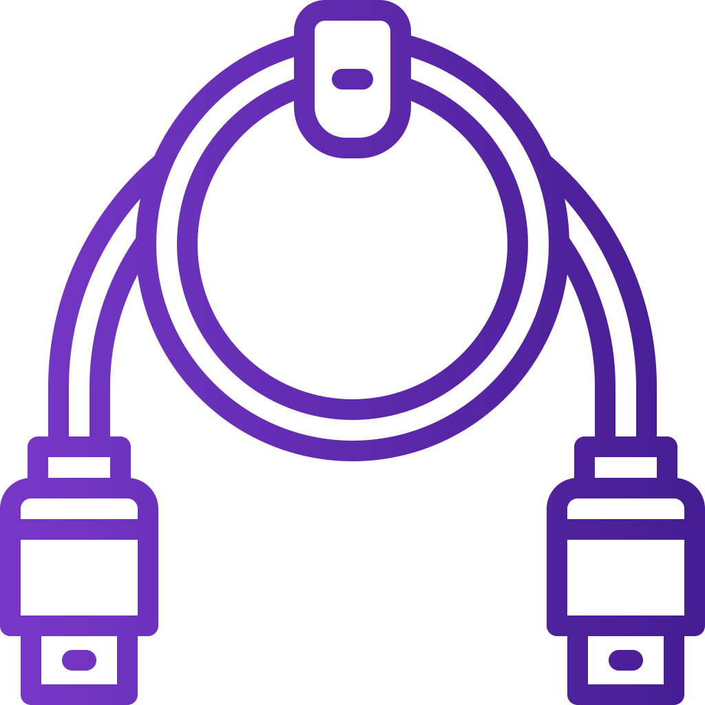 external usb-plug-computer-hardware-basic-line-gradient-yogi-aprelliyanto icon