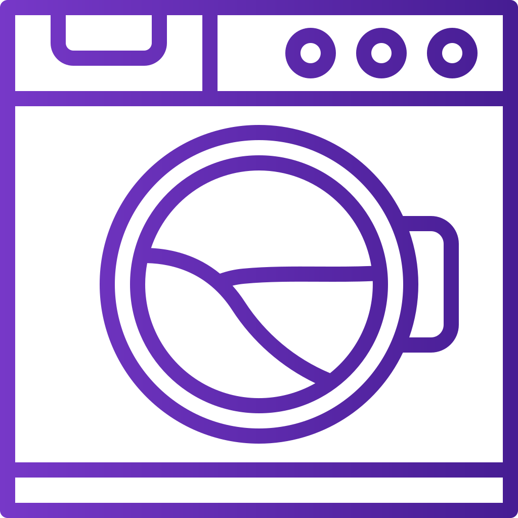 external washing-machine-hotel-agent-basic-line-gradient-yogi-aprelliyanto icon