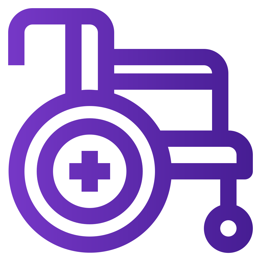 external wheelchair-medical-and-pharmacy-basic-line-gradient-yogi-aprelliyanto icon