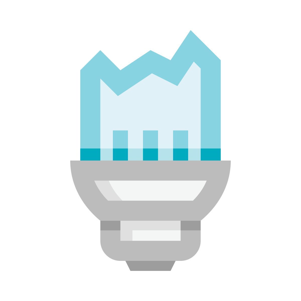 broken lightbulb icon