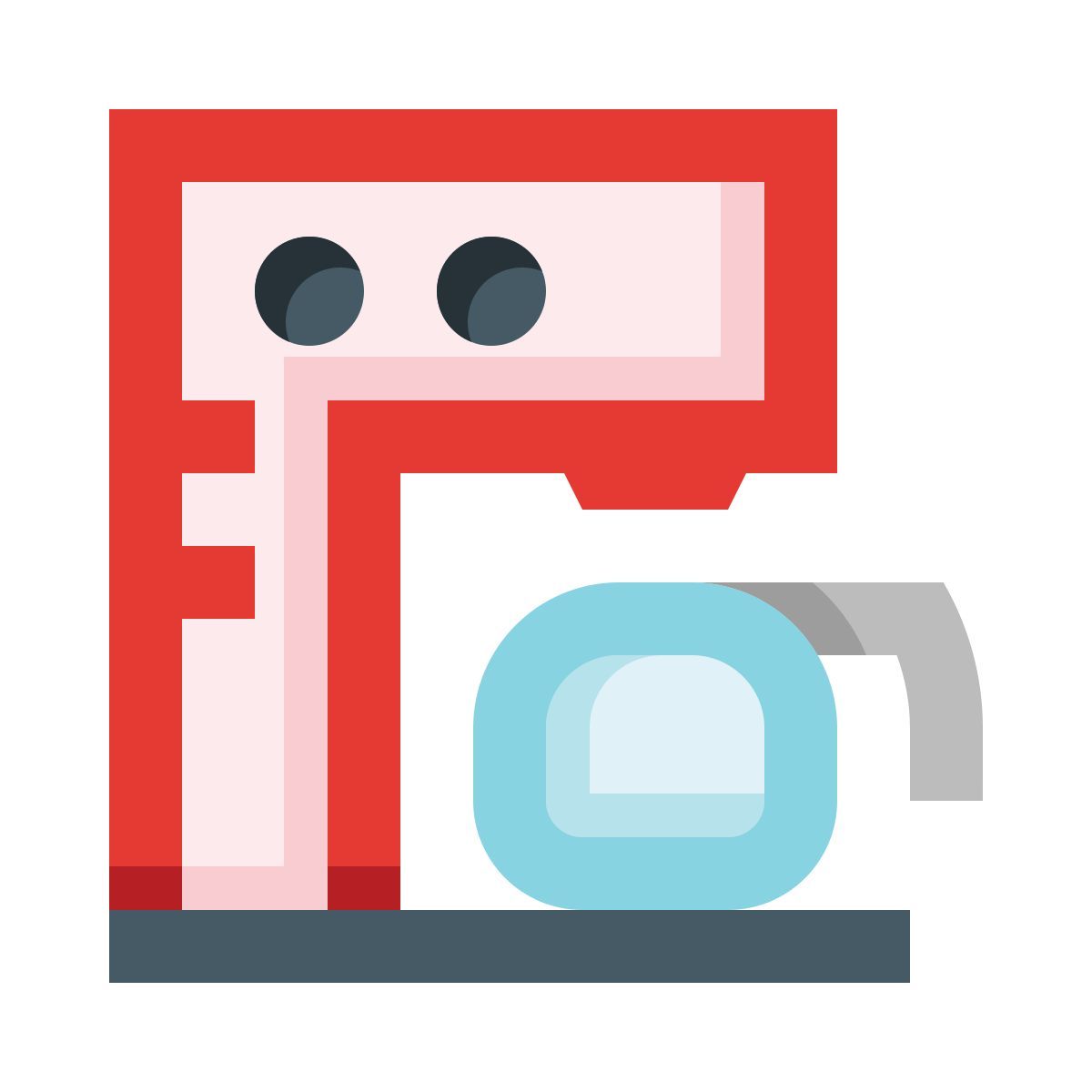 máquina de cafe externa cafetería bases color edtgraphics icon