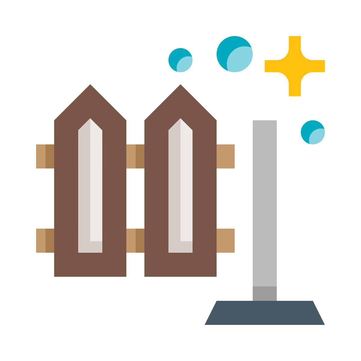 mur en bois défensif icon