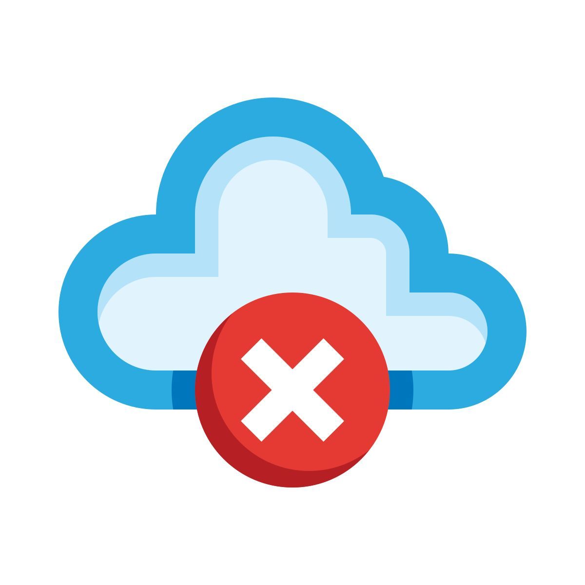 remove cloud data icon