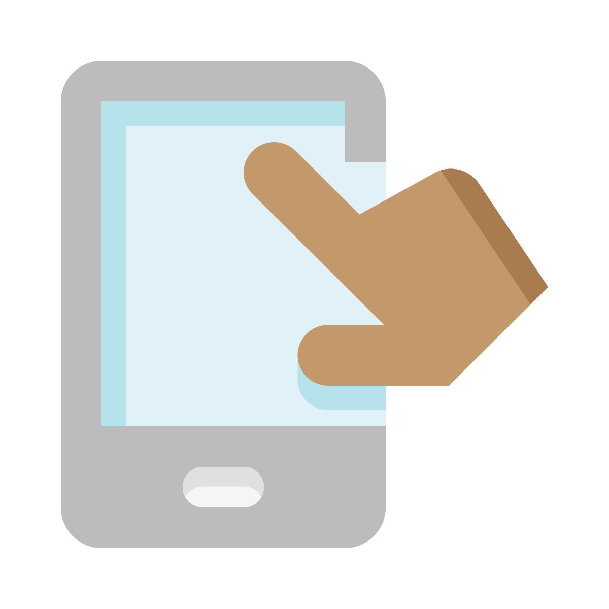 teléfono con pantalla táctil icon