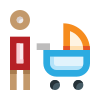 external Father-with-stroller-people-family-basicons-color-edtgraphics icon