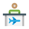 external check-in-desk-airport-edtim-lineal-color-edtim-2 icon