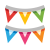 external garlands-birthday-edtim-outline-color-edtim icon