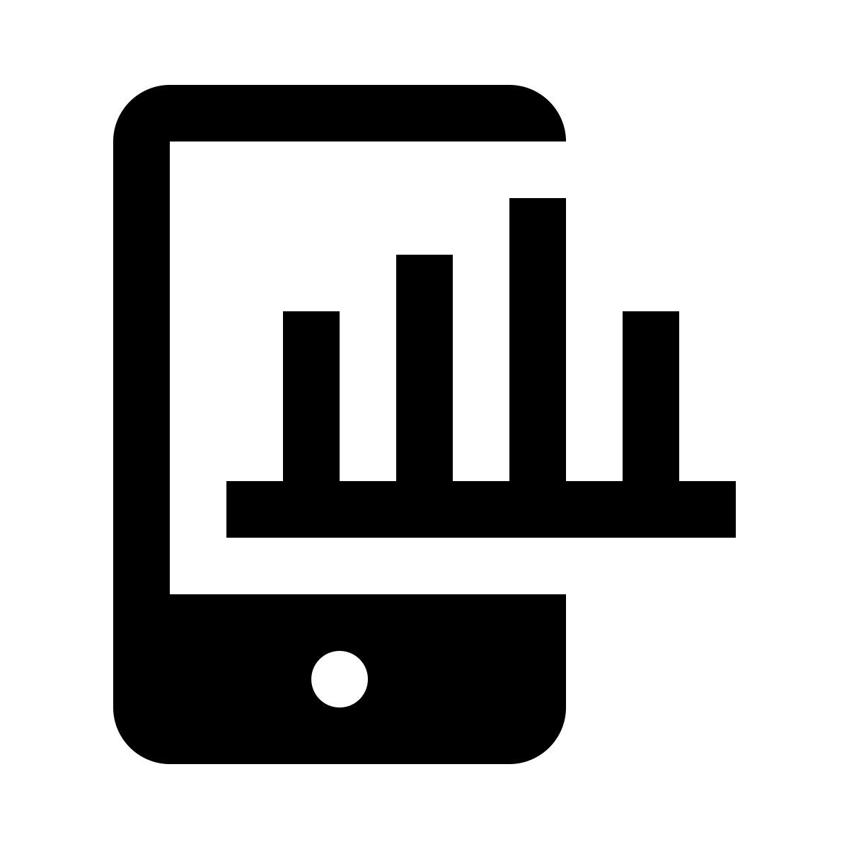 smartphone analytics icon