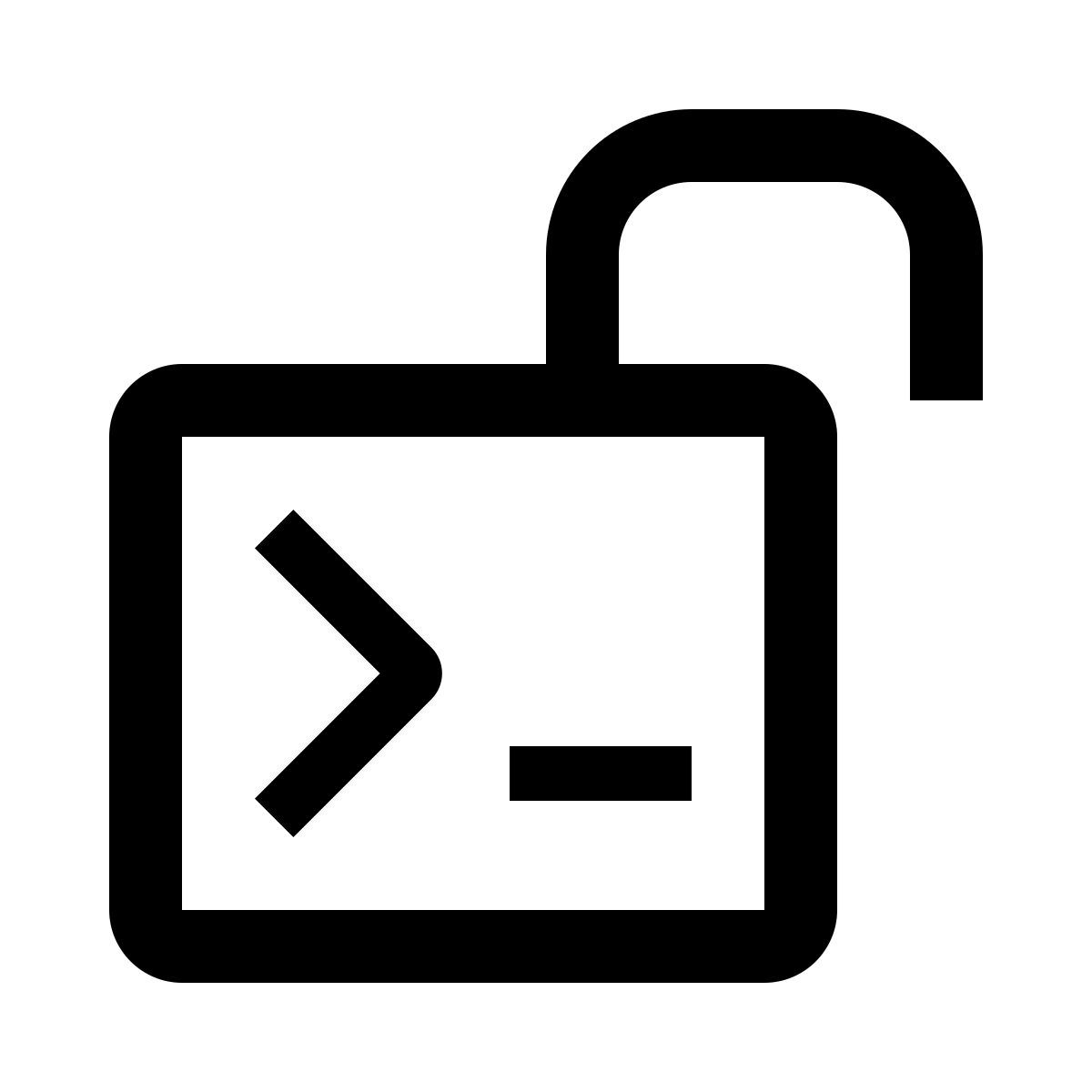 terminal lock icon