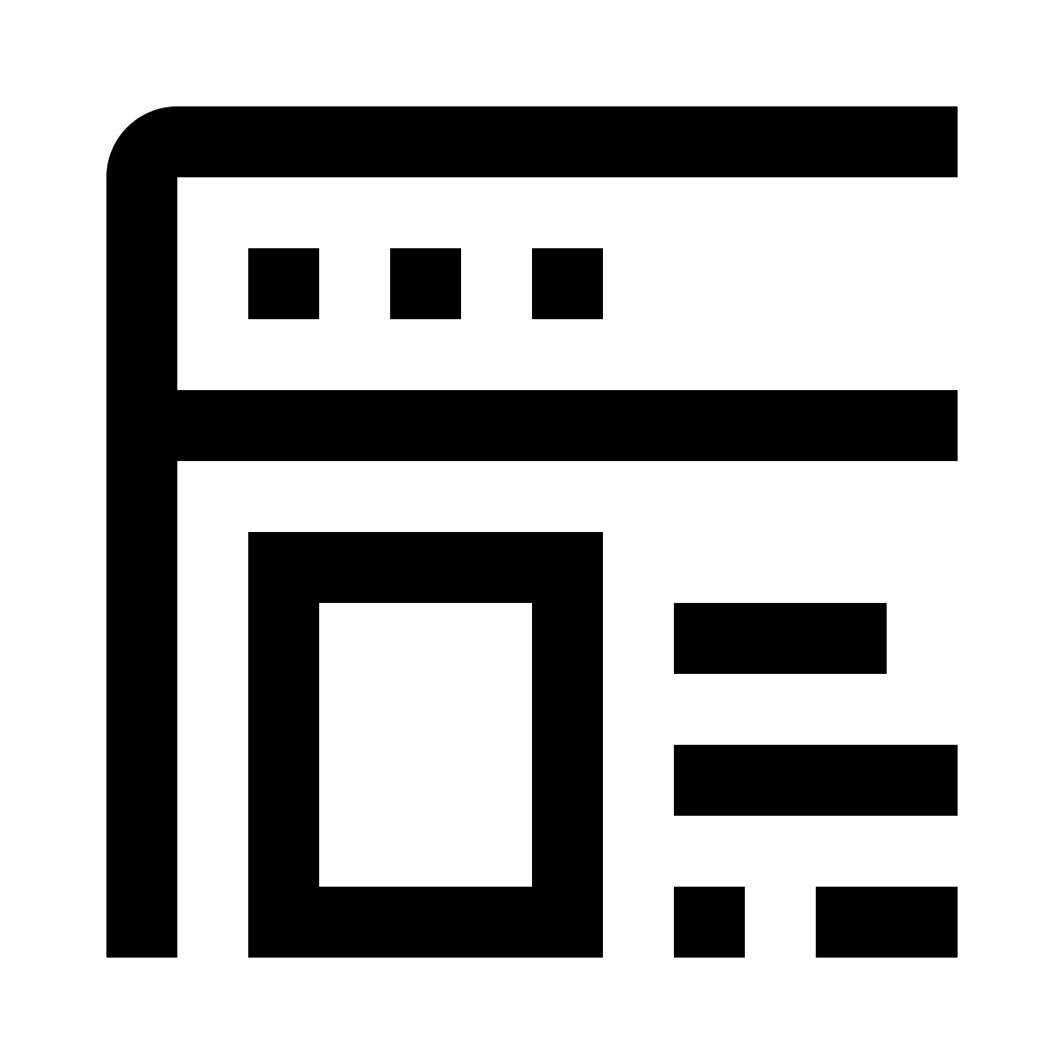 Bloc de texte icon