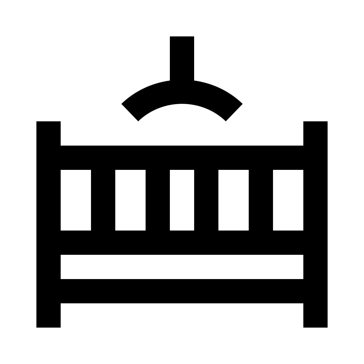 baby bed icon
