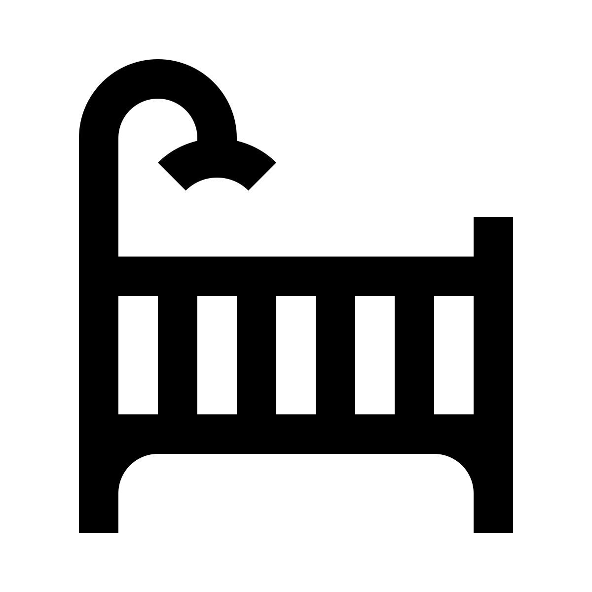 baby bed icon